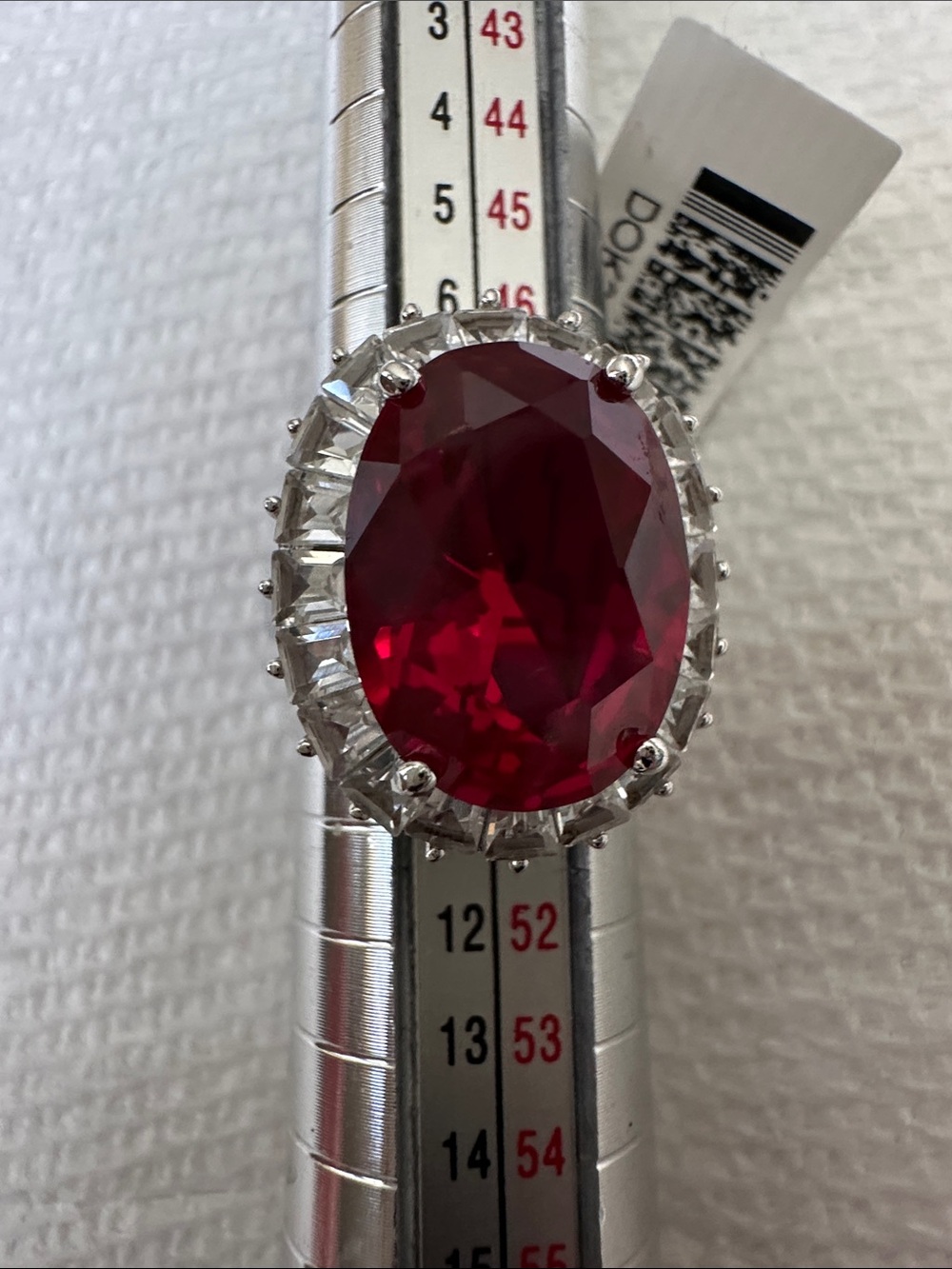Simulated Ruby & Diamond CZ, Size 5